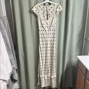 Free People Cream Flutter Sleeve Maxi Gown